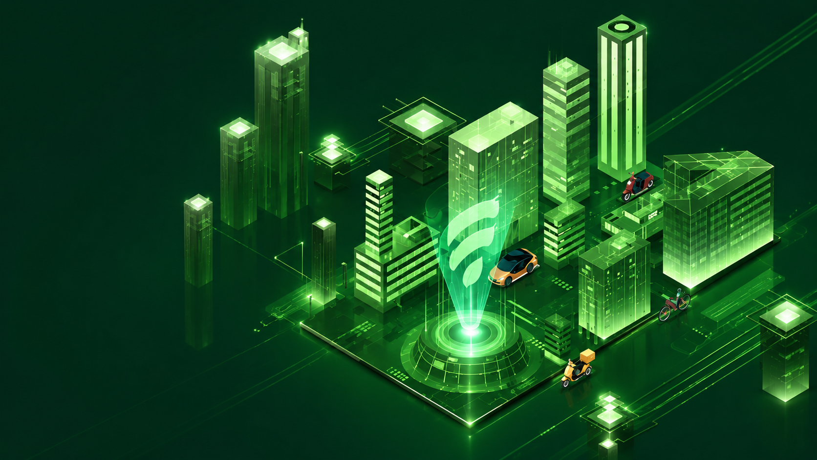Tech city illustration