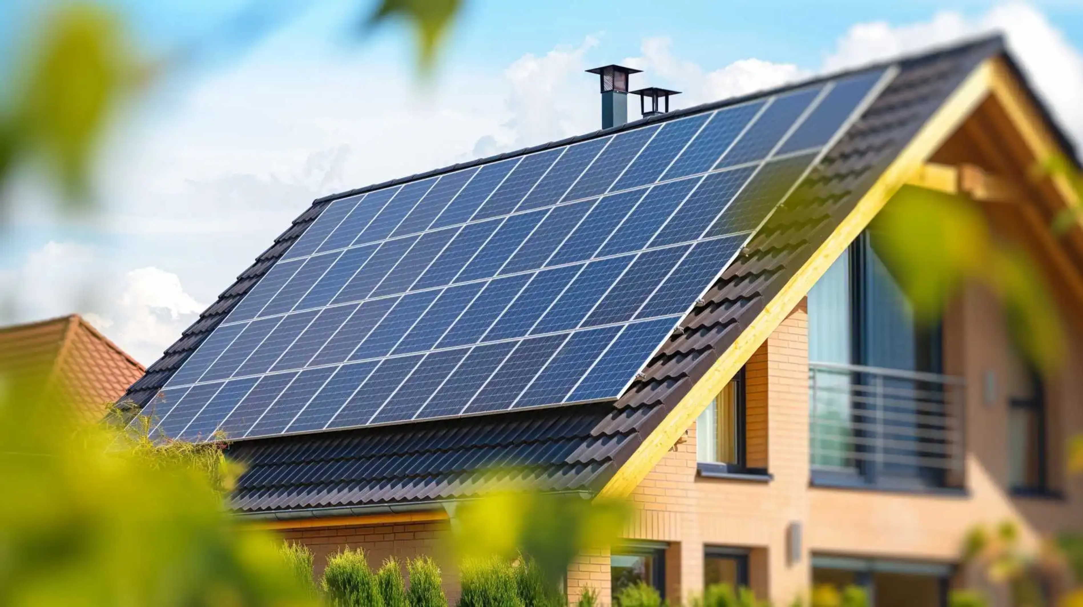 Solar panels in nature